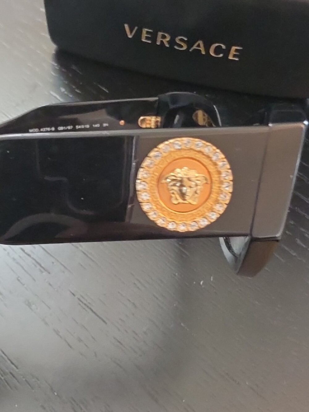 Versace Black Cat-Eye Sunglasses with Dark Lenses - Picture 7 of 9